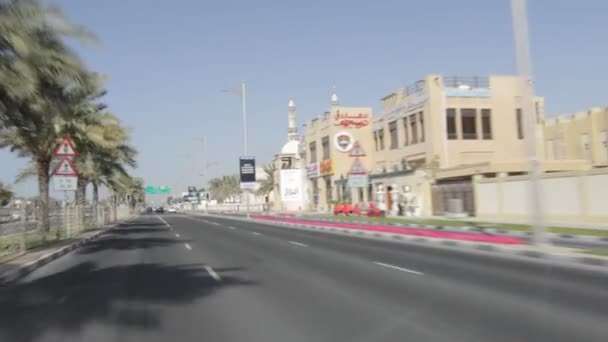 Dubai city vom auto aus gesehen — Stockvideo