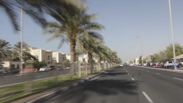 Dubai city vom auto aus gesehen — Stockvideo