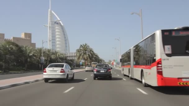 Dubai city vom auto aus gesehen — Stockvideo
