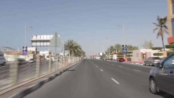 Dubai City Visto desde el coche — Vídeo de stock