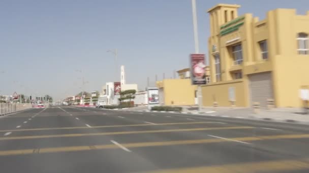 Dubai city vom auto aus gesehen — Stockvideo