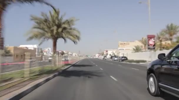 Dubai City Visto desde el coche — Vídeos de Stock