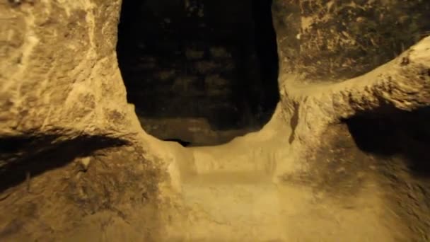 Turkiet underground city — Stockvideo