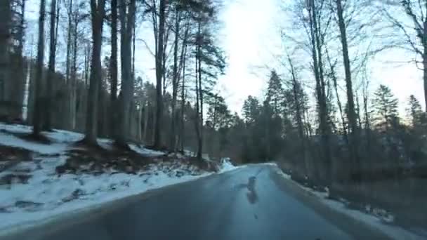 겨울에 산악도로 — 비디오