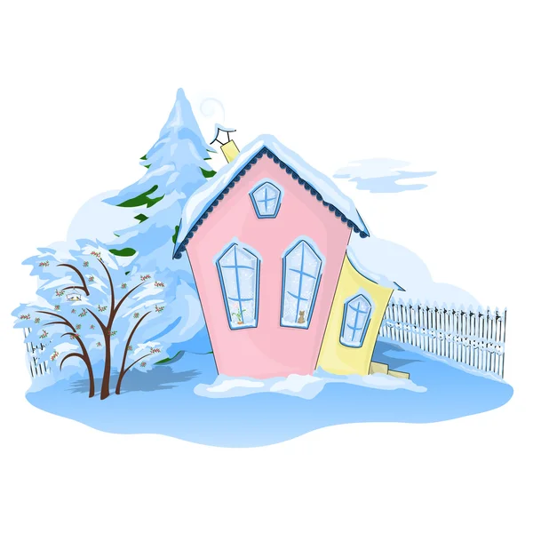 House at winter — Stock Photo, Image