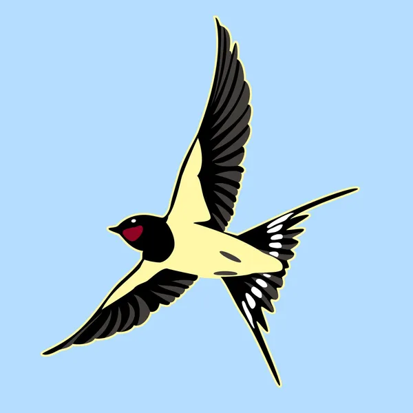 Hirondelle rustique — Image vectorielle