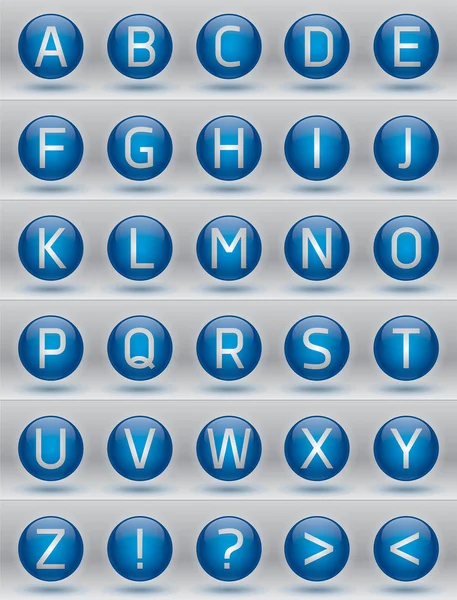 parlak vector Icons set, harfler düğmesini, alfabe vektör, abc