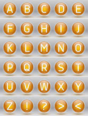 Altın parlak vektör alfabe vektör