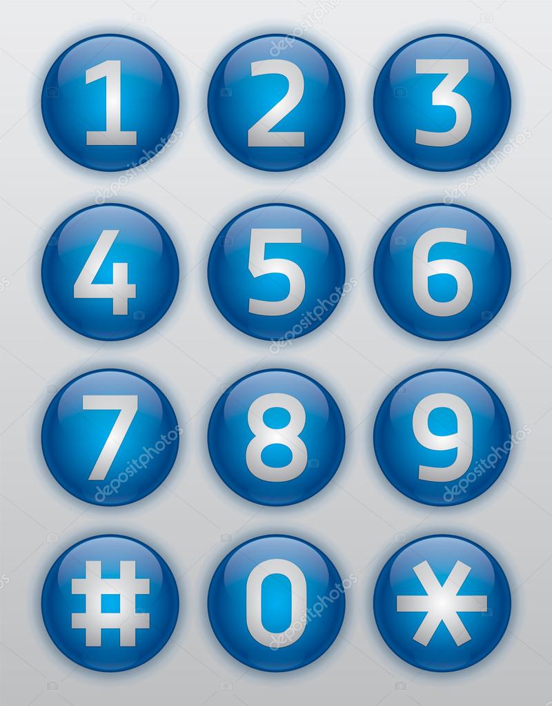 Glossy numbers vector set Stock Vector Image by ©panimoni #25386317