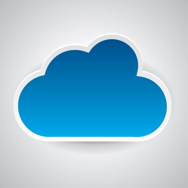 gri bir arka plan üzerinde en az düzeyde nesne, mavi bulutlar