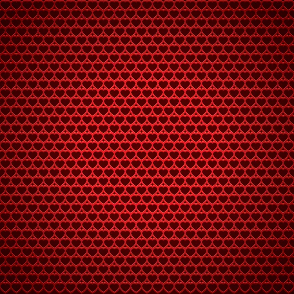 Love texture, red background, holey surface, vector heart texture — Stock Vector