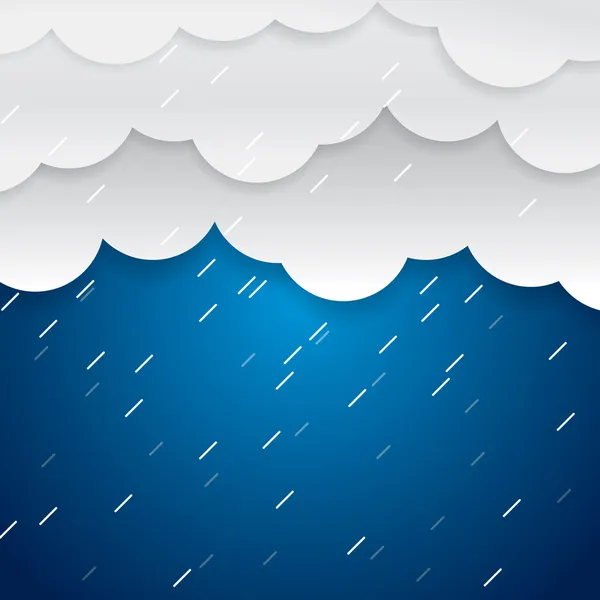 Ilustración vectorial, nubes, la lluvia, el arte vectorial — Vector de stock