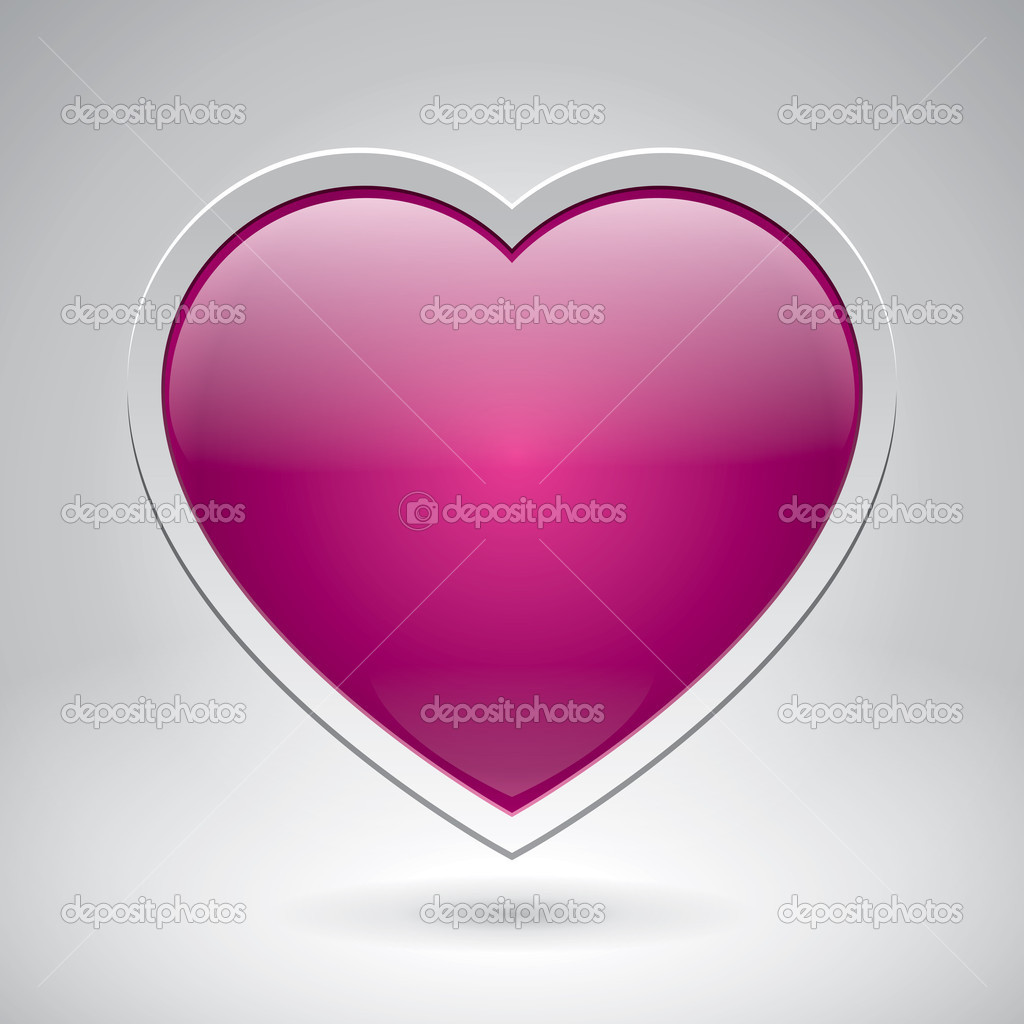 Vector heart, love icon, design element