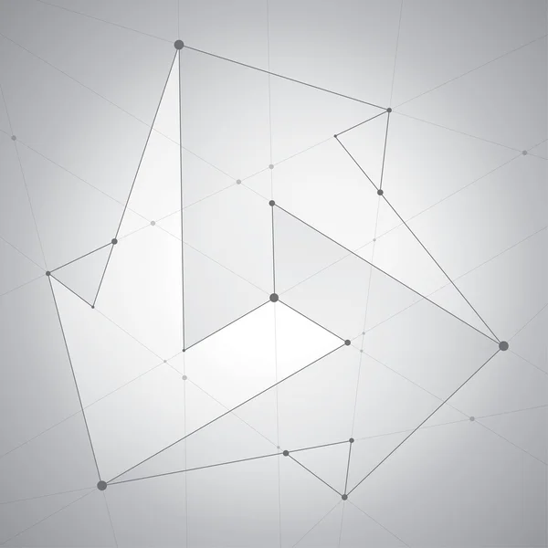 Composizione astratta, forme geometriche trasparenti, frecce — Vettoriale Stock