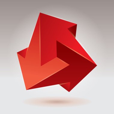 vektör kristal, unreal nesne, tasarım öğesi, imkansız okları