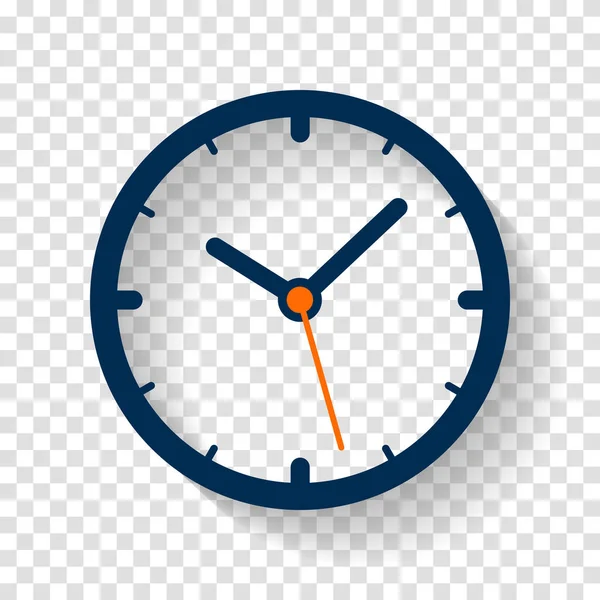 Uhr Symbol Flachen Stil Timer Auf Transparentem Hintergrund Wirtschaftsbeobachter Vektor — Stockvektor