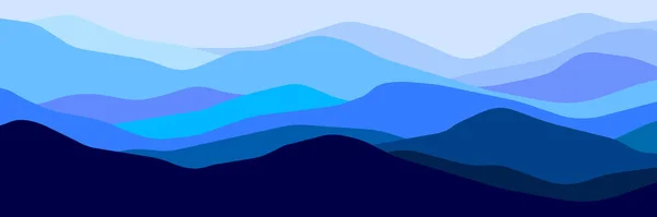 Panorama Des Montagnes Multicolores Vagues Translucides Formes Abstraites Verre Couleur — Image vectorielle