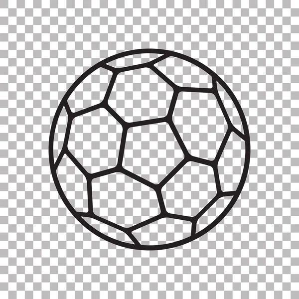 Icono Fútbol Estilo Plano Vector Balón Fútbol Sobre Fondo Transparente — Vector de stock