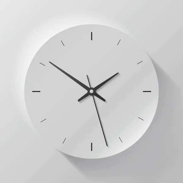 Icono Del Reloj Estilo Realista Temporizador Sobre Fondo Gris Vigilancia — Vector de stock