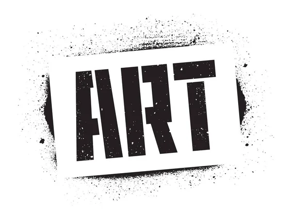 Inscrição Art Estêncil Gravura Grafite Preta Fundo Branco Projeto Vetorial — Vetor de Stock