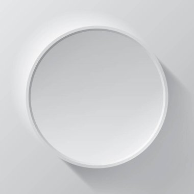 Açık arkaplan üzerinde düz gri daire, vektör nesne