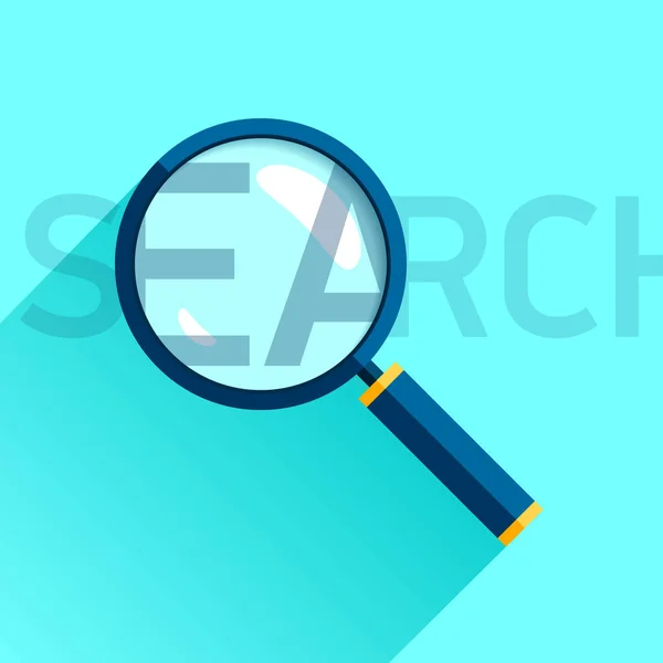 Magnifying Glass Icon Flat Style Search Loupe Color Background Business — Stock Vector