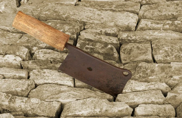 Vieja cuchilla oxidada — Foto de Stock