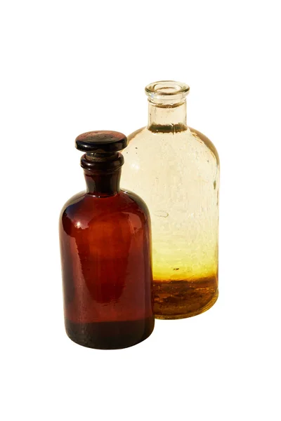 iki laboratuvar şişeler