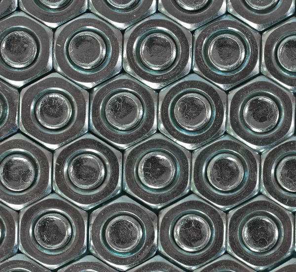 Texture of the nuts and bolts Stock Image