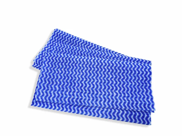 Closeup Image Blue Color Absorbent Cloth Used Household Cleaning White — Stock Photo, Image