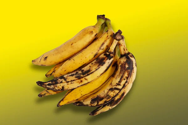 Closeup Image Plantain Banana Yellow Background — Zdjęcie stockowe