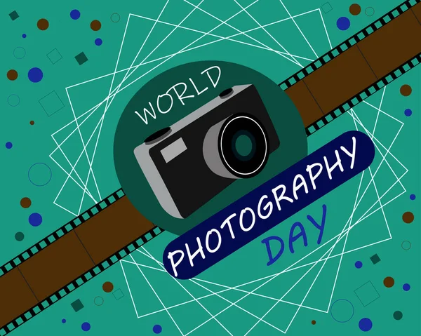 Dünya Fotoğraf Günü için Sancak veya Poster Vektör Tasarımı 19 Ağustos
