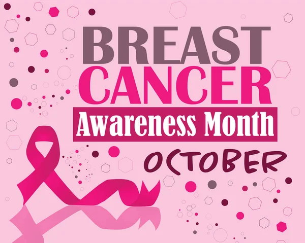 Banner Poster Vector Design Breast Cancer Awareness Month October — Wektor stockowy