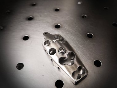 Closeup Image Of Orthopedic Bone Titanium Implant Plate