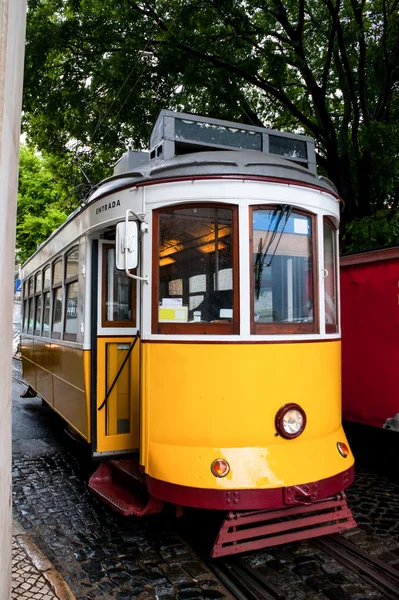 The yellow tram — Stock Photo, Image
