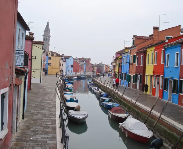 Barevné domy burano — Stock fotografie