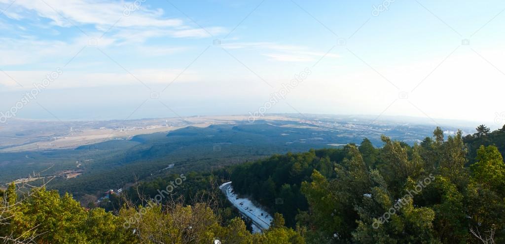 The panoramic view from Olympus mount
