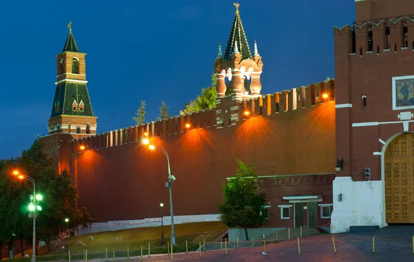Τοίχος του Κρεμλίνου, το βράδυ — Φωτογραφία Αρχείου