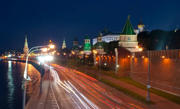 La noche Moscú — Foto de Stock