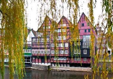 Half-timbered houses clipart