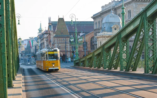 The yellow tram