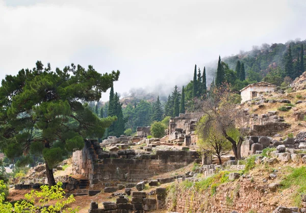 Delphi i dimma — Stockfoto