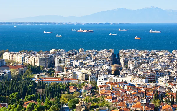 Thessaloniki vanaf de top — Stockfoto