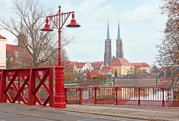 The red bridge — Stock Photo, Image