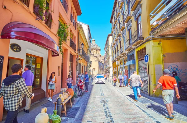 Granada Spain Sept 2019 Calle San Jeronimo Gatan Ligger Gamla — Stockfoto