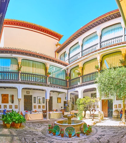Granada Spain September 2019 Courtyard Historic Mansion Serving Museum John — Stock Photo, Image
