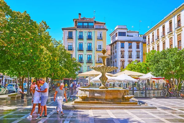 Granada Spain September 2019 Plaza Nueva Torget Har Bevarade Historiska — Stockfoto