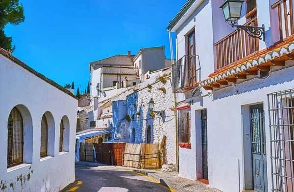 Recorre Las Estrechas Calles Del Sacromonte Disfruta Arquitectura Residencial Tradicional —  Fotos de Stock
