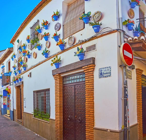 Granada Spain September 2019 Scenic Exterior Decoration White House Panaderos — Stock Photo, Image
