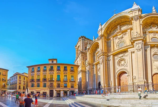 Granada Espagne Septembre 2019 Panorama Ancienne Plaza Las Pasiegas Avec — Photo